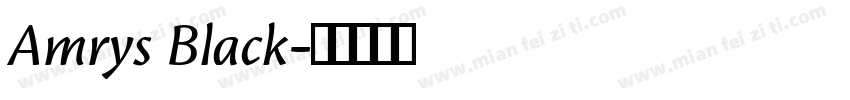 Amrys Black字体转换
